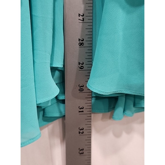 Lauren Ralph Lauren Dress NWT‎ Womens Size 12 Turquoise, Ruffled - Picture 8 of 12